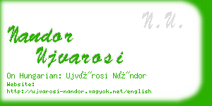 nandor ujvarosi business card